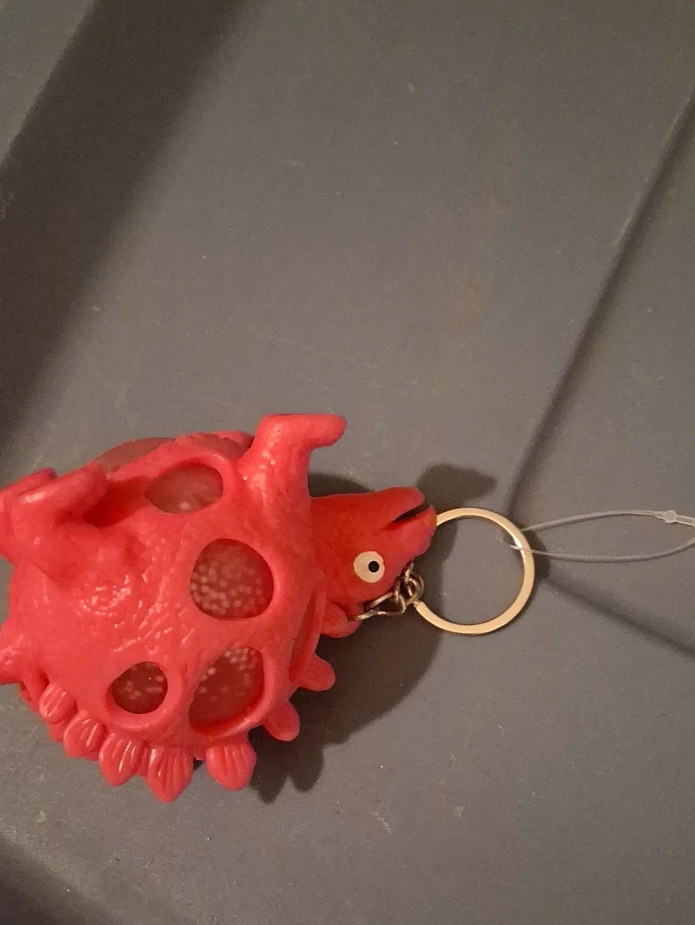 Punk  Stegosaurus Small Pet Small Squishey Key Chain